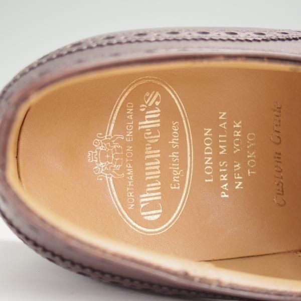 極美品★チャーチ 70F/UK7【定価￥176,000-★ディプロマット/DIPLOMAT】173ラスト/セミブローグ/カーフ/濃茶/Church's★n021