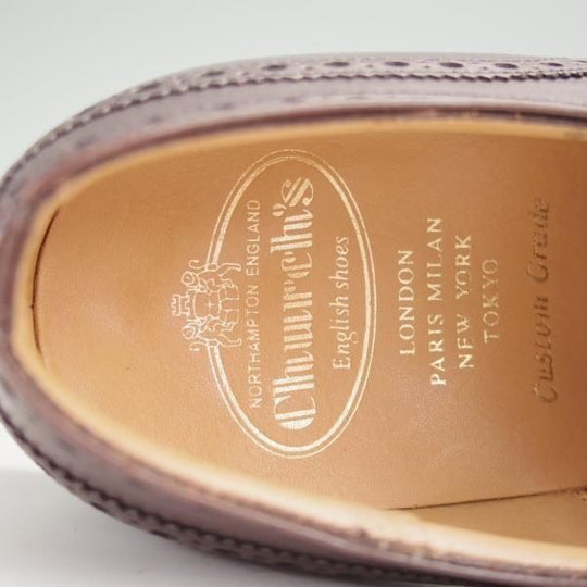 極美品★チャーチ 70F/UK7【定価￥176,000-★ディプロマット/DIPLOMAT】173ラスト/セミブローグ/カーフ/濃茶/Church's★n021