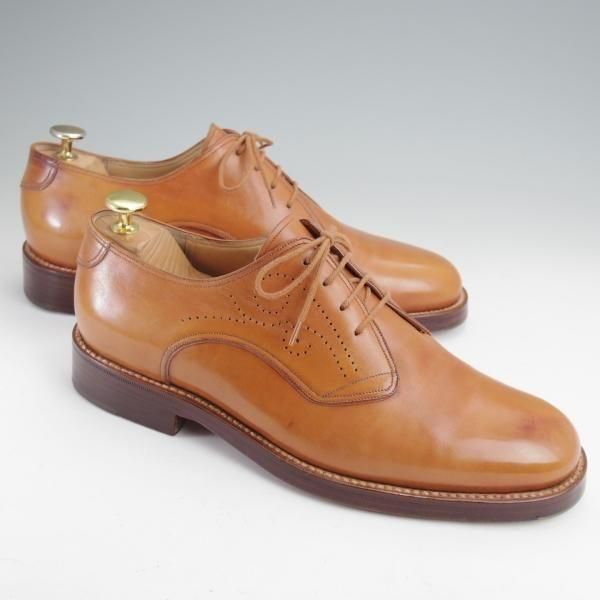 極上★(伊)シルヴァノ・ラッタンジ SIZE 8【ハンドソーンウェルテッド製法★ダービーシューズ】カーフ/薄茶/Silvano Lattanzi★n022