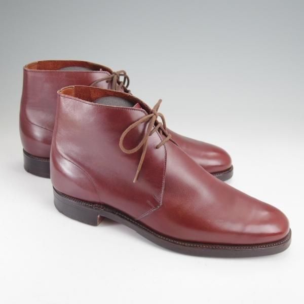 極上★クロケット&ジョーンズ 6.5E【貴重★(英)ポールセンスコーン別注/Poulsen Skone】チャッカブーツ/赤茶/Crockett&Jones★n027