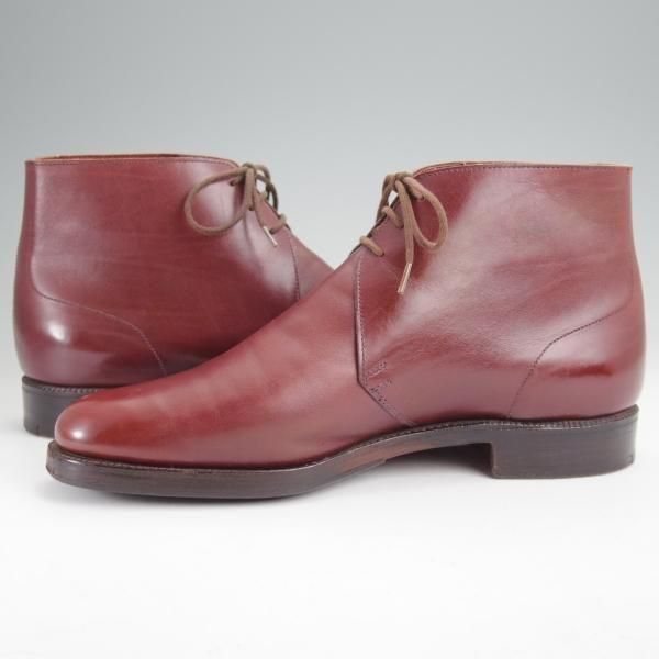 極上★クロケット&ジョーンズ 6.5E【貴重★(英)ポールセンスコーン別注/Poulsen Skone】チャッカブーツ/赤茶/Crockett&Jones★n027