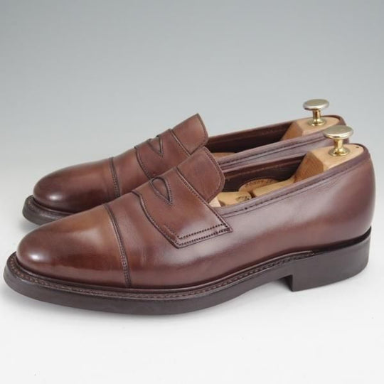 ★(英)グレンソン 7D【貴重★footmaster/ダイナイトソール仕様】コインローファー/30509/カーフ/濃茶/メンズ/GRENSON★n028