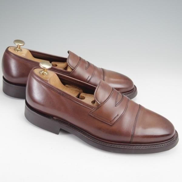 ★(英)グレンソン 7D【貴重★footmaster/ダイナイトソール仕様】コインローファー/30509/カーフ/濃茶/メンズ/GRENSON★n028