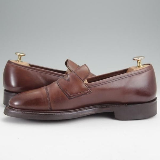 ★(英)グレンソン 7D【貴重★footmaster/ダイナイトソール仕様】コインローファー/30509/カーフ/濃茶/メンズ/GRENSON★n028
