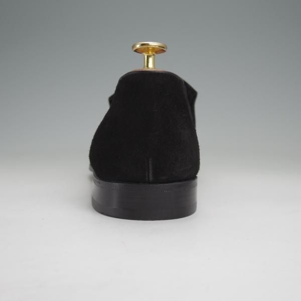 極美品★ジョンロブ SIZE 9【旧ロゴ★TURVEY/コインローファー/黒】スリッポン/スエード/メンズ/JOHN LOBB★n032