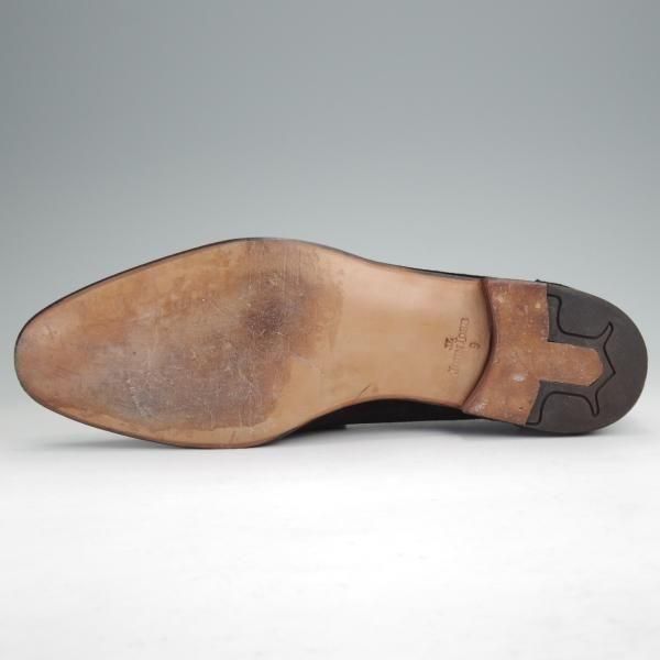 極美品★ジョンロブ SIZE 9【旧ロゴ★TURVEY/コインローファー/黒】スリッポン/スエード/メンズ/JOHN LOBB★n032