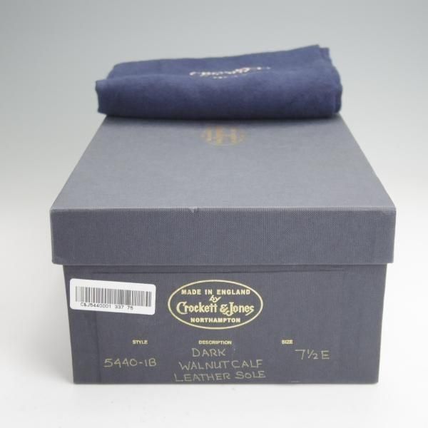 極上★クロケット&ジョーンズ 7.5E【ハンドグレードライン★阪急MEN'S別注/パンチドキャップトゥ】カーフ/濃茶/Crockett&Jones★n033