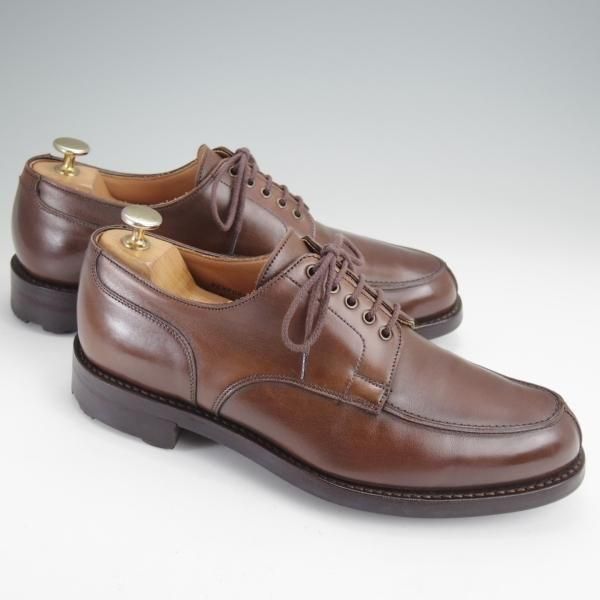 美品★クロケット&ジョーンズ 7E【リッジウェイソール仕様★WEXFORD/ウェクスフォード】371ラスト/Uチップ/濃茶/Crockett&Jones★n034