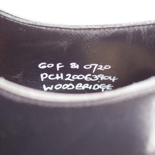 極上★チャーチ 60F/UK6【現行5都市ロゴ★WOODBRIDGE/プレーントゥ】81ラスト/ポリッシュドバインダーカーフ/黒/メンズ/Church's★n035