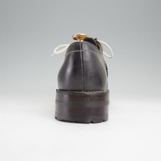 極上★(伊)F.LLIジャコメッティ SIZE 40【定価￥137,500-★マルモラーダ/ノルベジェーゼ製法/FG119】チロリアンシューズ/深緑★n038