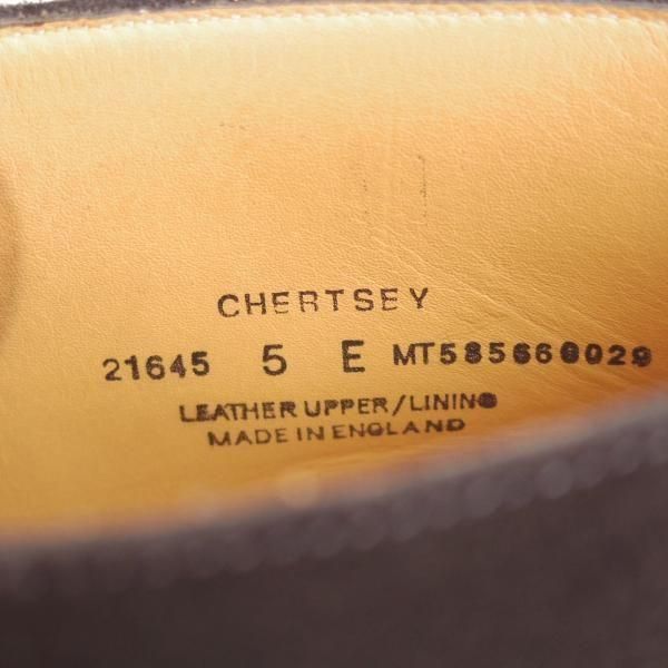 使用1回程度★クロケット&ジョーンズ 5E【定価￥104,500-★ダイナイトソール/CHERTSEY】224ラスト/チャッカブーツ/黒/Crockett&Jones★n039