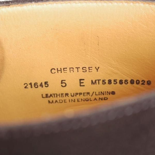 使用1回程度★クロケット&ジョーンズ 5E【定価￥104,500-★ダイナイトソール/CHERTSEY】224ラスト/チャッカブーツ/黒/Crockett&Jones★n039