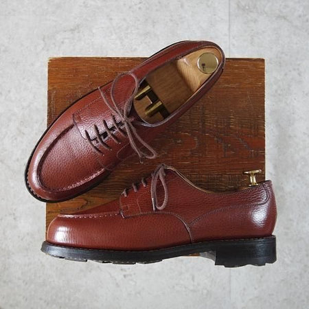 美品★J.M.ウエストン 5.5D【定価￥176,000-★ゴルフ/GOLF】641/31ラスト/Uチップ/チェスナット/茶/Weston/ウェストン★n040