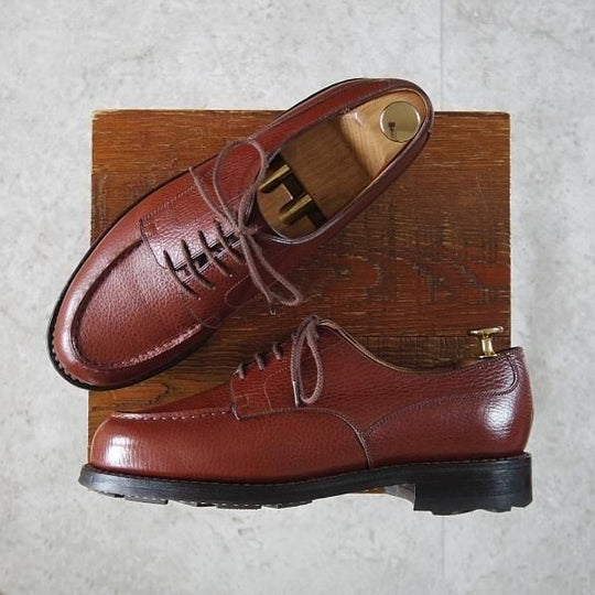 美品★J.M.ウエストン 5.5D【定価￥176,000-★ゴルフ/GOLF】641/31ラスト/Uチップ/チェスナット/茶/Weston/ウェストン★n040