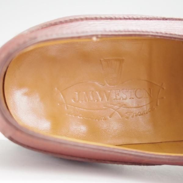 美品★J.M.ウエストン 5.5D【定価￥176,000-★ゴルフ/GOLF】641/31ラスト/Uチップ/チェスナット/茶/Weston/ウェストン★n040