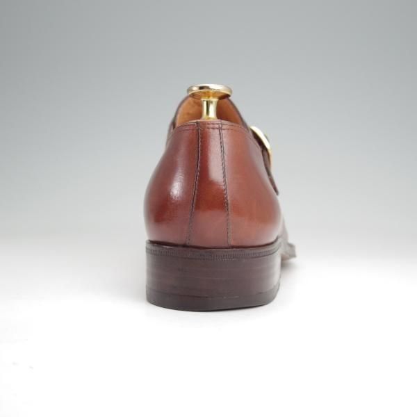 美品★(伊)タニノクリスチー SIZE 6【定価15万円以上★モンクストラップ/茶】カーフ/メンズ/TANINO CRISCI★n060