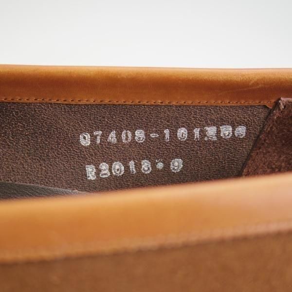 極美品★三陽山長 SIZE 9【定価￥88,000-★弥伍郎/R2013ラスト】コインローファー/スエード/茶/メンズ/Sanyo Yamacho★n062