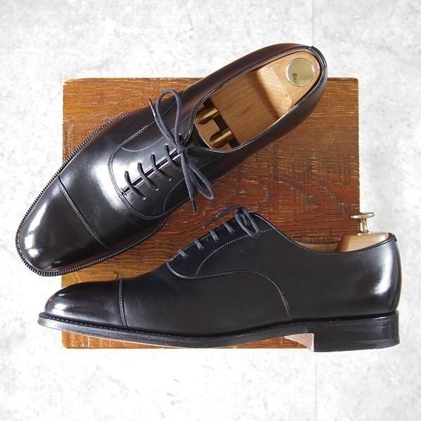 極美品★チャーチ 85F/UK8.5【定価￥176,000-★コンサル/CONSUL】173ラスト/ストレートチップ/カーフ/黒/メンズ/Church's★n063