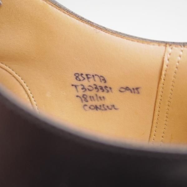 極美品★チャーチ 85F/UK8.5【定価￥176,000-★コンサル/CONSUL】173ラスト/ストレートチップ/カーフ/黒/メンズ/Church's★n063