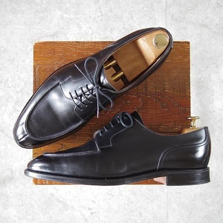 極上★クロケット&ジョーンズ 8.5F【貴重★(英)ニュー&リングウッド別注/New&Lingwood】297ラスト/Uチップ/黒/Crockett&Jones★n064