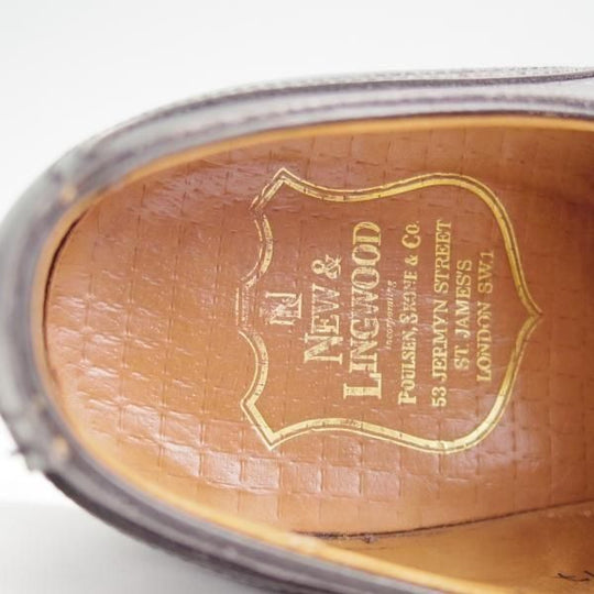 極上★クロケット&ジョーンズ 8.5F【貴重★(英)ニュー&リングウッド別注/New&Lingwood】297ラスト/Uチップ/黒/Crockett&Jones★n064