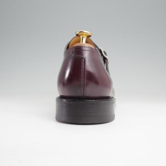 極美品★ジョンロブ 8E【定価￥251,900-★WILLIAM/ウィリアム】9795ラスト/ミュージアムカーフ/ダブルモンク/PLUM/赤茶/JOHN LOBB★n072