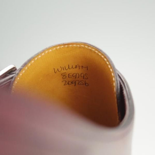 極美品★ジョンロブ 8E【定価￥251,900-★WILLIAM/ウィリアム】9795ラスト/ミュージアムカーフ/ダブルモンク/PLUM/赤茶/JOHN LOBB★n072