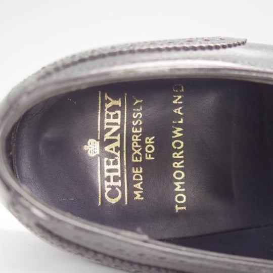 美品★(英)チーニー 7.5F【トゥモローランド別注★セミブローグ/10298ラスト】カーフ/黒/メンズ/TOMORROWLAND/CHEANEY★n075