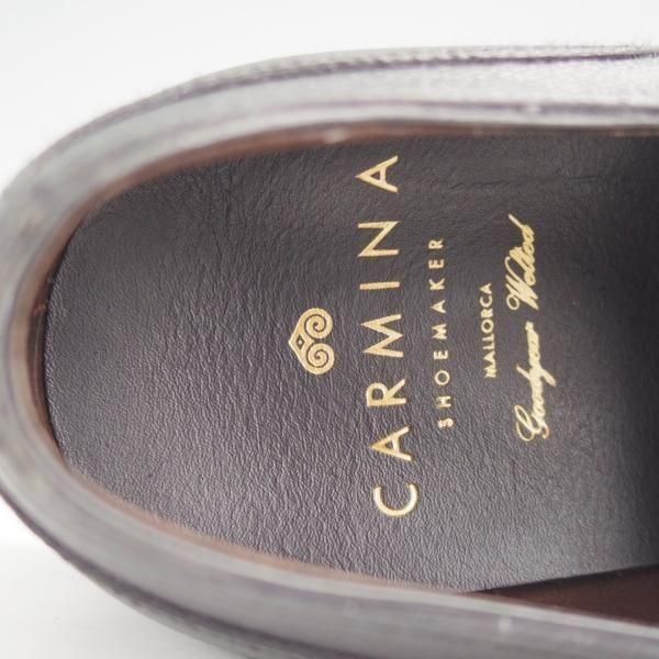 ほぼ未使用★(スペイン製)カルミナ SIZE 7【定価￥79,200-★ストレートチップ/80286】グレインレザー/黒/CARMINA★n077
