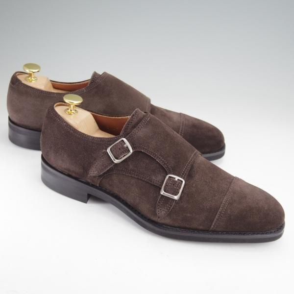 未使用★ユニオンインペリアル SIZE 7【モデル定価￥58,300-★撥水なめしスエード/(伊)SCIARADA社】U2007/ダブルモンク/濃茶/メンズ★n079