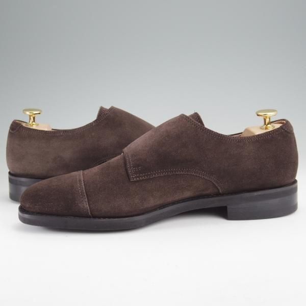 未使用★ユニオンインペリアル SIZE 7【モデル定価￥58,300-★撥水なめしスエード/(伊)SCIARADA社】U2007/ダブルモンク/濃茶/メンズ★n079