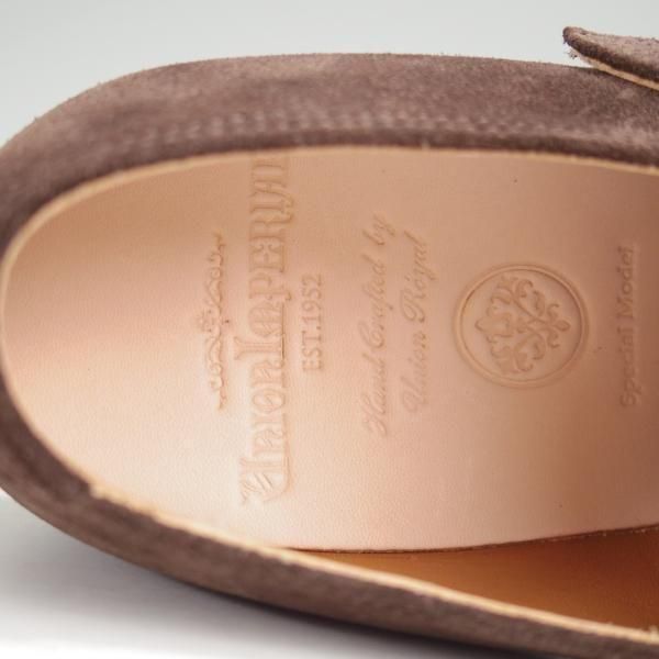 未使用★ユニオンインペリアル SIZE 7【モデル定価￥58,300-★撥水なめしスエード/(伊)SCIARADA社】U2007/ダブルモンク/濃茶/メンズ★n079