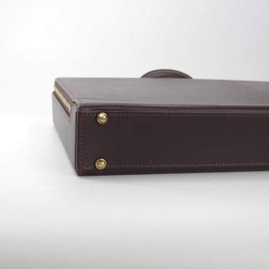 美品★大峽製鞄【高額★ソフトアタッシュケース/U11SU1】レザー/ブリーフケース/メンズ/ビジネス/バッグ/濃茶/革/鞄/オオバセイホウ★N5961