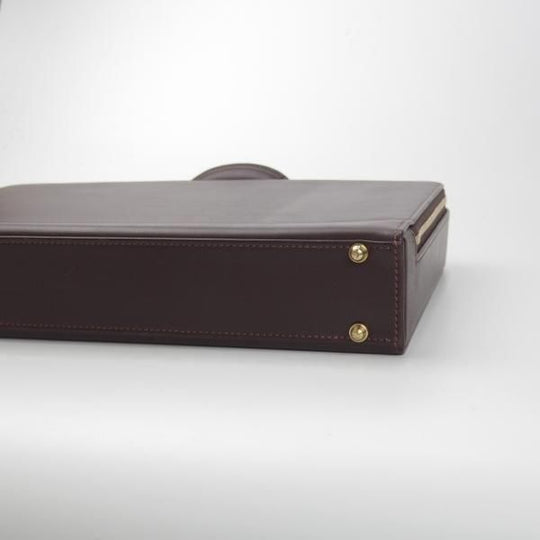 美品★大峽製鞄【高額★ソフトアタッシュケース/U11SU1】レザー/ブリーフケース/メンズ/ビジネス/バッグ/濃茶/革/鞄/オオバセイホウ★N5961