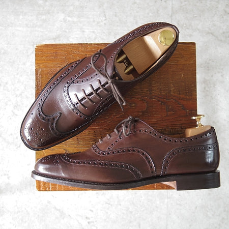 未使用★チャーチ 70F/UK7【定価￥181,500-★チェットウィンド/CHETWYND】173ラスト/フルブローグ/カーフ/濃茶/メンズ/Church's★o057