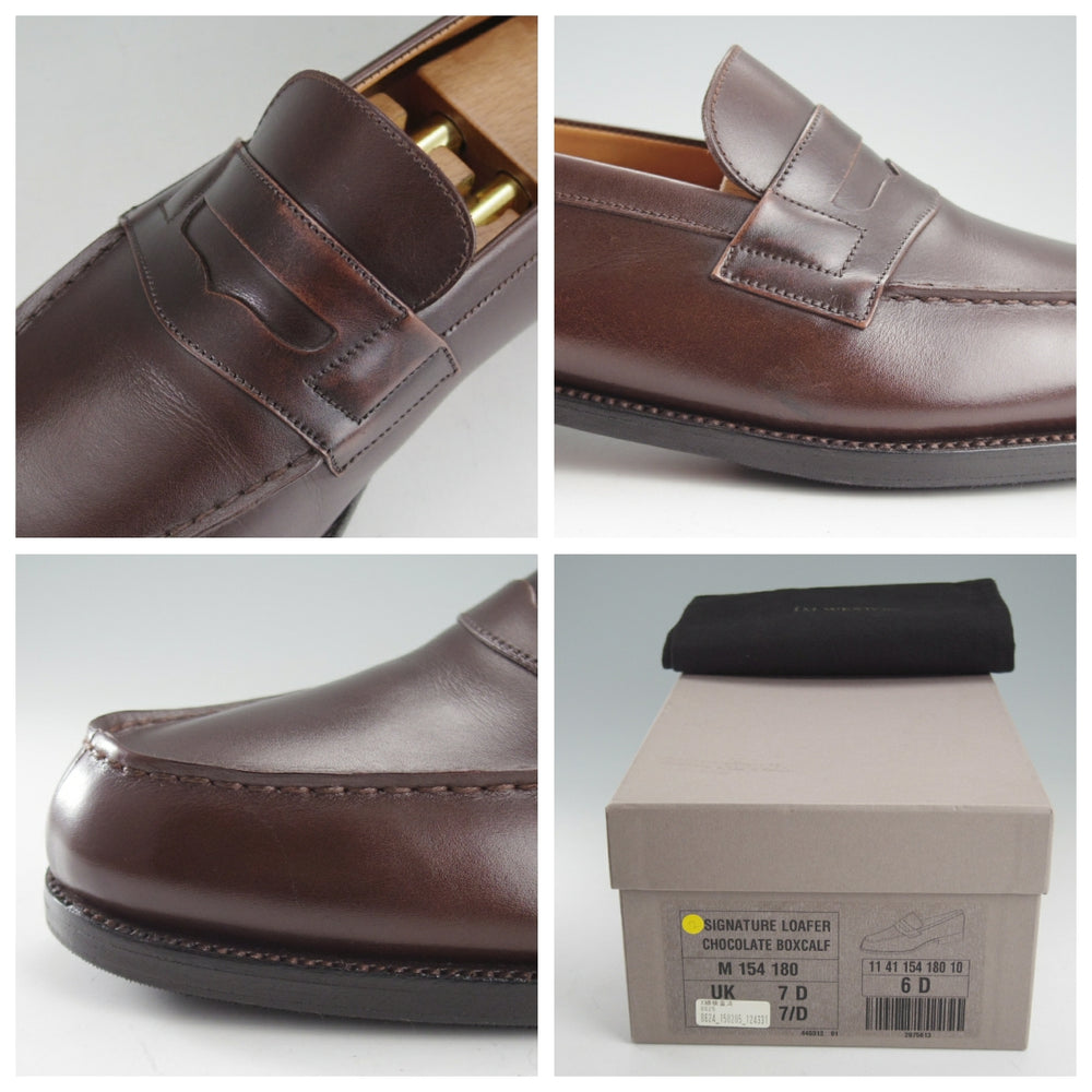 極上★J.M.ウエストン 6D【現行定価￥165,000-★180/コインローファー】41ラスト/ボックスカーフ/濃茶/メンズ/Weston/ウェストン★o778