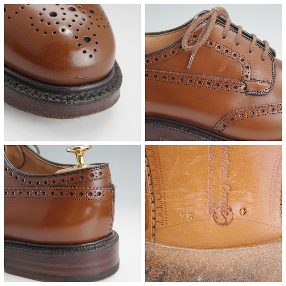 ★チャーチ 75G/UK7.5【現行定価￥209,000-★グラフトン/GRAFTON】173ラスト/フルブローグ/サンダルウッド/茶/メンズ/Church's★o322