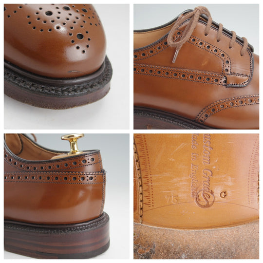 ★チャーチ 75G/UK7.5【現行定価￥209,000-★グラフトン/GRAFTON】173ラスト/フルブローグ/サンダルウッド/茶/メンズ/Church's★o322