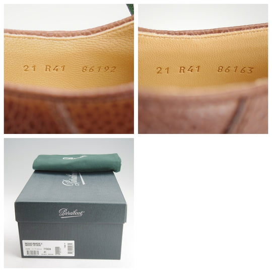 未使用★パラブーツ SIZE 41【定価￥94,600-★ミカエル/MICHAEL】チロリアンシューズ/グレインレザー/EBENE/濃茶/Paraboot★o587