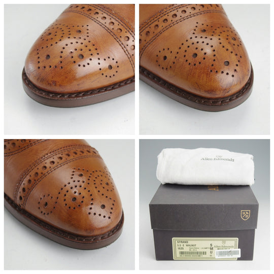 極上★(米)アレンエドモンズ 5.5E【現行定価￥132,000-★STRAND/ストランド】セミブローグ/カーフ/WALNUT/茶/メンズ/ALLEN EDMONDS★p036