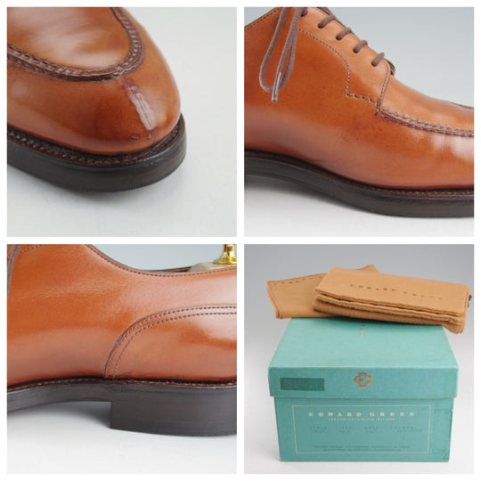 ★エドワードグリーン 5.5E【現行定価￥324,500-★DOVER/ドーバー】202ラスト/スキンステッチ/Uチップ/茶/メンズ/EDWARD GREEN★o750