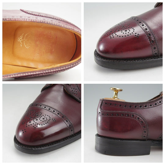 使用僅か★オールデン 8.5E【貴重★ブルックスブラザーズ別注/958】アバディーンラスト/セミブローグ/赤茶/BROOKS BROTHERS/ALDEN★o029