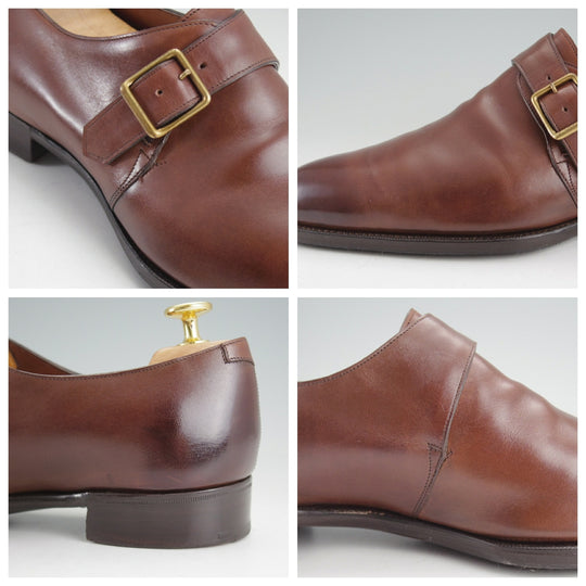 極上★(英)ガジアーノ&ガーリング 7E【現行定価20万円以上★REGENCY/DECOラスト】モンクストラップ/カーフ/濃茶/GAZIANO&GIRLING★o451