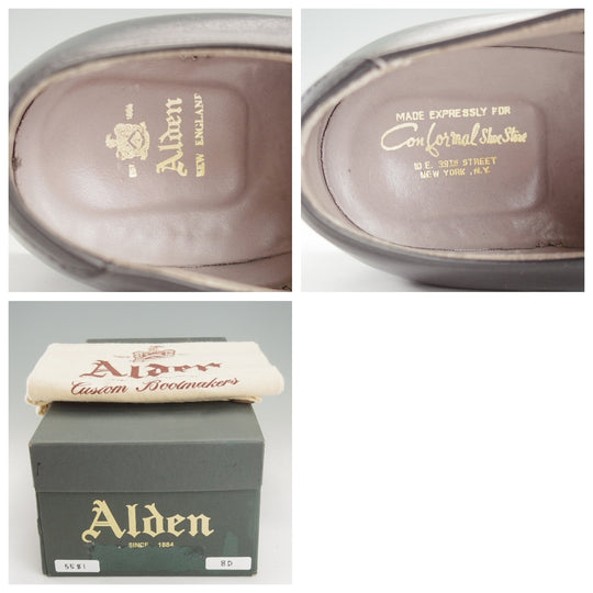 極上★オールデン 8D【現行定価17万円以上★(米)MOULDED SHOE別注/モディファイドラスト/5581】ストレートチップ/カーフ/黒/ALDEN★o366