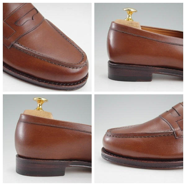 未使用★ジャランスリワヤ SIZE 5.5【定価￥37,400-★コインローファー/98589】18045ラスト/ カーフ/茶/メンズ/JALAN SRIWIJAWA★n582