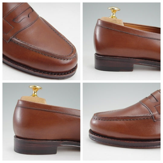 未使用★ジャランスリワヤ SIZE 5.5【定価￥37,400-★コインローファー/98589】18045ラスト/ カーフ/茶/メンズ/JALAN SRIWIJAWA★n582