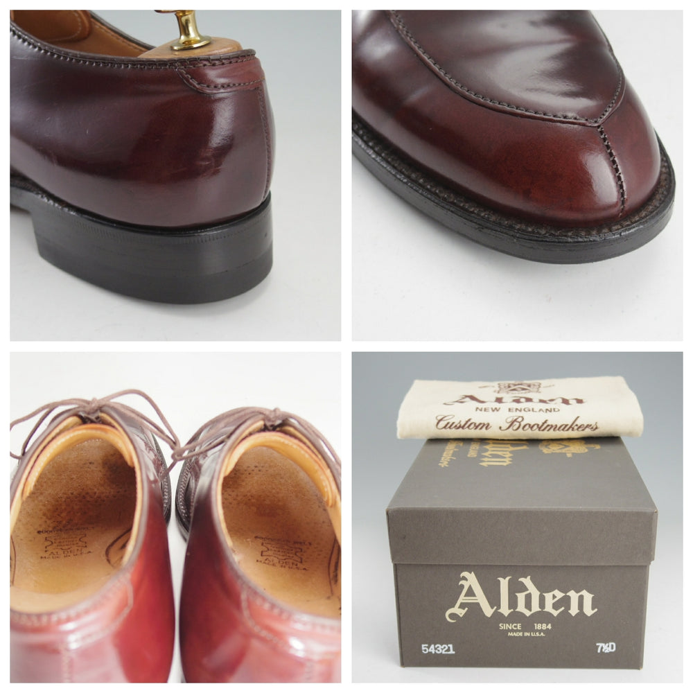 極上★オールデン 7.5D【定価￥217,800-★コードバン/モディファイドラスト/54321】Vチップ/#8/バーガンディー/赤茶/メンズ/ALDEN★o748