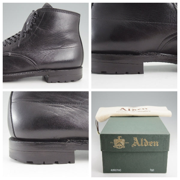 ★オールデン 7.5D【現行定価17万円以上★インディーブーツ/40507HC/(ハワイ)Leather Soul別注】トゥルーバランスラスト/黒/ALDEN★n971