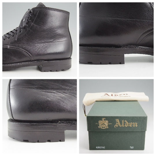 ★オールデン 7.5D【現行定価17万円以上★インディーブーツ/40507HC/(ハワイ)Leather Soul別注】トゥルーバランスラスト/黒/ALDEN★n971