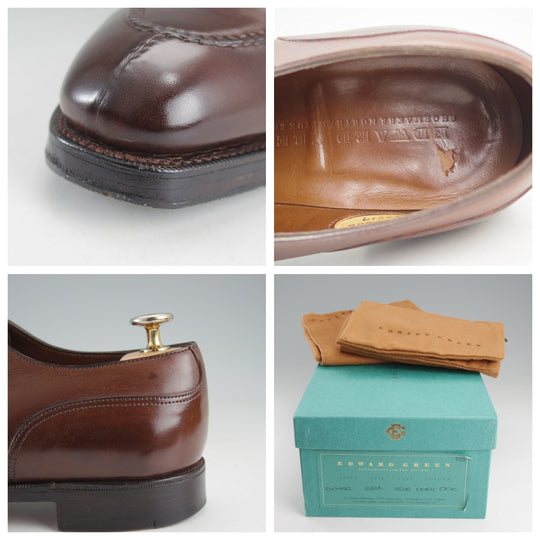 極上★エドワードグリーン 6E【現行定価￥324,500-★DOVER/ドーバー/606ラスト】Uチップ/カーフ/濃茶/メンズ/EDWARD GREEN★o736